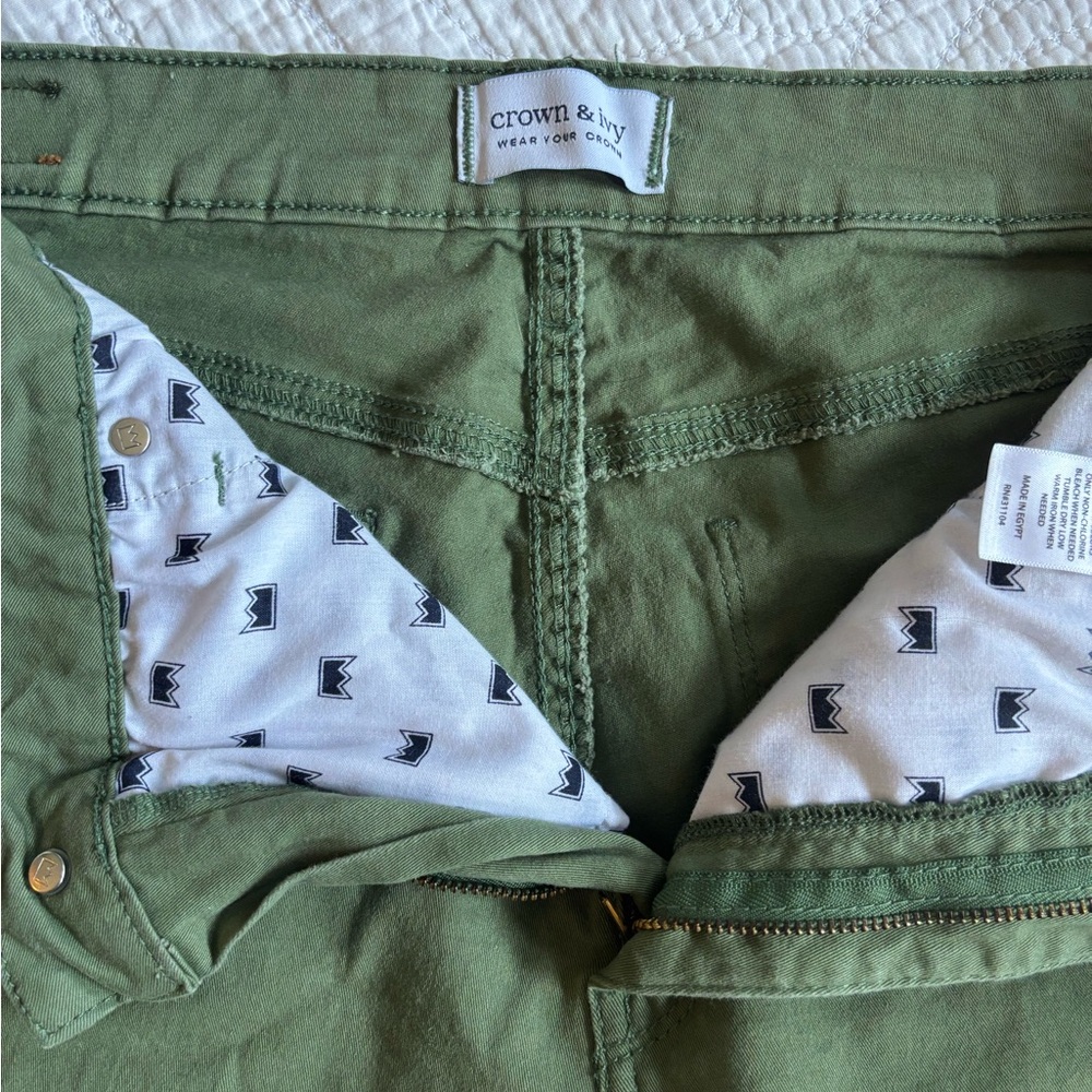 Crown & Ivy Olive Green Trousers